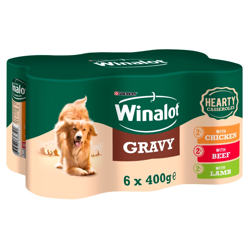 Winalot Hearty Casseroles in Gravy Adult Wet Dog Food - 6 x 400g